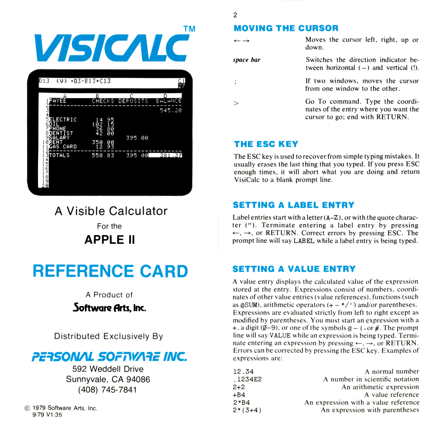 Reference Card 1-2